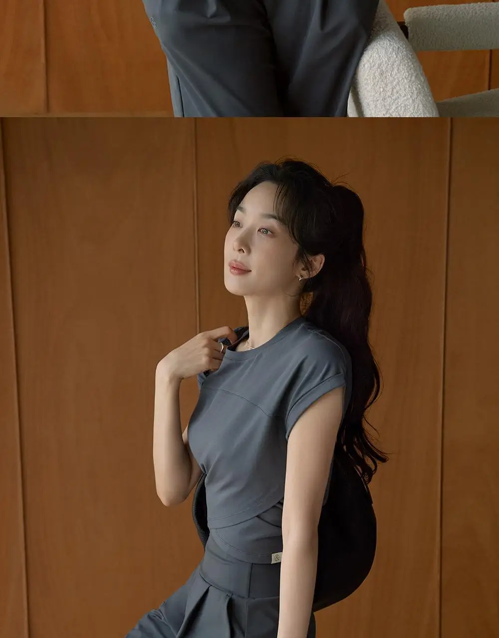 [이청아 착용] 프론투라인 반다 라이트 커브 셔링 커버업 상세페이지 2